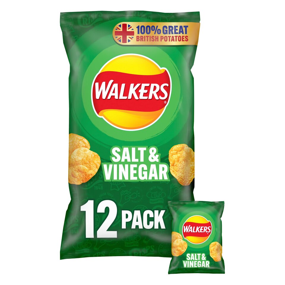 Walkers Salt & Vinegar 12 Pack